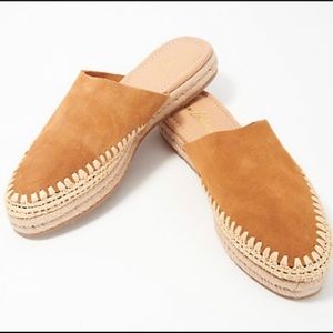 Same Edelman Austin suede espadrille mule shoes
